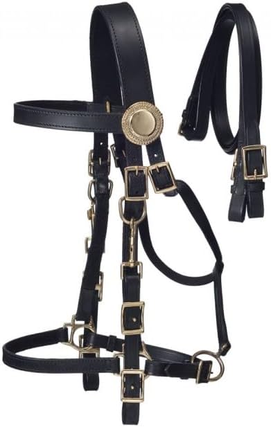 English Bridle Headstall Reins Cowhide Genuine Leather Horse Crossover Crossunder Raised Fancy Stitched Laced All Purpose Jumping Dressage Rubber Crystal Padded Adjustable Browband Full-Cob,M16