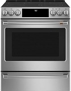 GE CAFE CES700P2MS1 30" Matte Collection Slide-In Front Convection Range with Warming Drawer