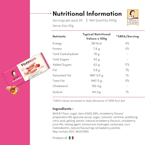 Image of Matilde Vicenzi Ladyfingers Original & Strawberry Combo Pack of 2, 400g | Italy's Favorite Ladyfinger | Perfect for Tiramisu & Desserts | GMO-Free & All Natural Ingredients | Light, Crisp & Delicately Sweet