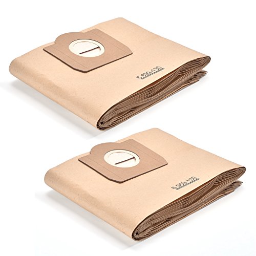 10 Sacchetti Per Aspirapolvere Di Carta, 2 Strati, Compatibili Con Kärcher MV 3 P (Premium) 1.629-885.0, Alta Capacità Di Filtro