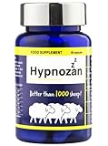 Hypnozan – Nahrungsergänzungsmittel mit 0,5 mg Melatonin pro Kapsel, Baldrian-, Melissen-, Herzgespann- & Hopfenextrakte sowie Vitaminen B6 & B12 | Ohne Griffonia & ohne 5-HTP | (GMO-frei)
