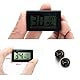 ARCELI 1 STÜCKE 2-in-1 Digital LCD Embedded Thermometer Hygrometer mit Externe für Reptil Inkubator Aquarium Geflügel - Schwarz