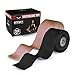 Effekt Manufaktur - (5m x 5cm) Rolle - Kinesiologie Tape in versch. Farben (2er Set) - Kinesiotapes Wasserfest & Elastisch für Sport - Kinesiotape Physio Tape Kinesio Tapes (Beige+ Schwarz)