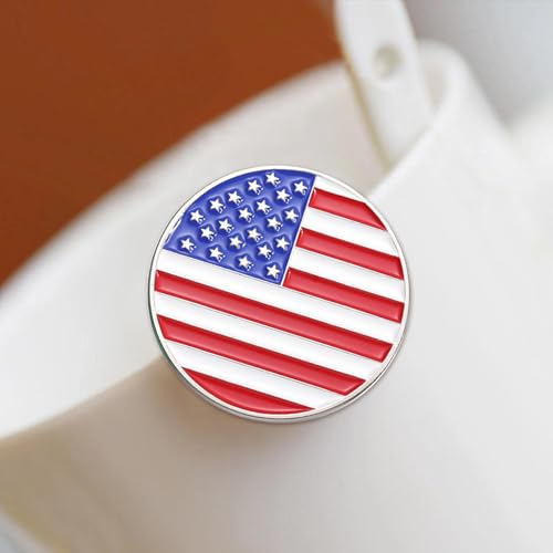 Image of Rhinestone Brooch Pins for Women, Vintage Crystal Enamel Brooches, American Flag Pin Patriotic Lapel Pins Gift for Suit Clothes Bag Accessories