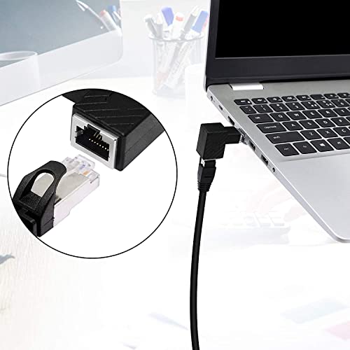 Adaptador Ethernet RJ45 ángulo 90° Cat5e/Cat6 2 unidades miniatura 7