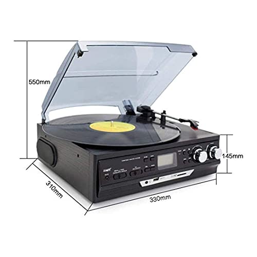 Tourne-Disque, Boîte à Musique Tourne-Disque Tourne-Disque Lecteur Bluetooth/FM Tourne-Disque Vintage Classique Noir… - Les Beatles, Paul McCartney, John Lennon, RIngo Starr, George Harrison Tourne-Disque, Boîte à Musique Tourne-Disque Tourne-Disque Lecteur Bluetooth/FM Tourne-Disque Vintage Classique Noir… – Image 5