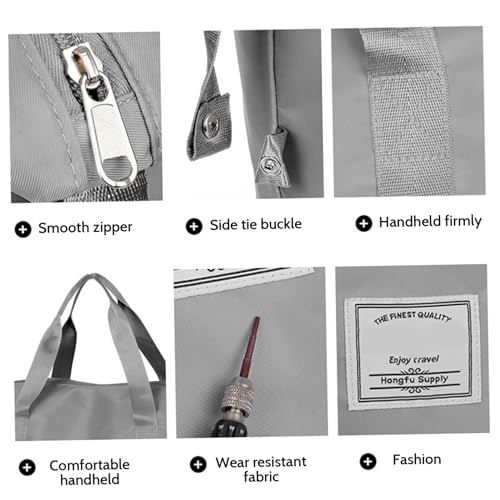 Foldable Luggage Bag, Rolling Duffle Bag with Wheels and Handle, Expandable Foldable Luggage Bag, Dry and Wet Separation Rolling Bag, Zipper Rolling Bag for Gym,Camping,Travel Grey, Rolling Bag4