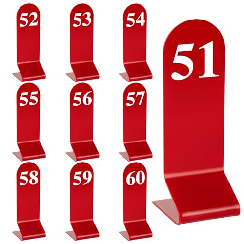 Aspire 10 Pièces Numéro de Tables en Acrylique de Mariage Restaurant, Signe de numéros de Style de Tente, Carte de Numéro de Table Double Face pour...