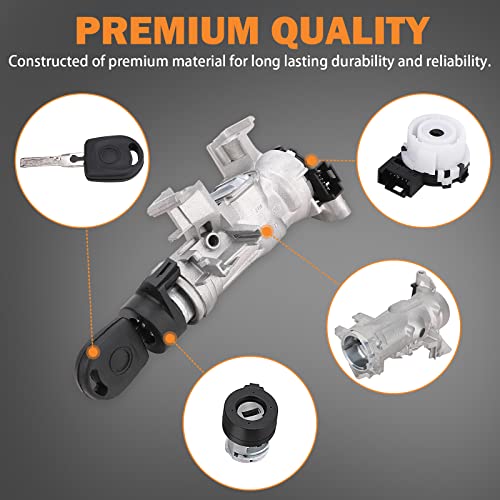 image for Yinlowa Ignition Switch Lock Cylinder 1K0905851B for Volkswagen VW Jet