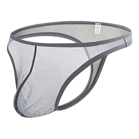 ZUOLAIYIN Herren-Strings, Herren String Tanga Sexy Unterwäsche für Mann, Männer Tanga String Schwarz, Nylon Stretch Tanga Herren Cover