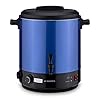 Navaris Stérilisateur à Bocaux Électrique - Machine à Vin Chaud 27L - Distributeur Boissons en Inox - Autocuiseur Minuteur - Bleu métallique