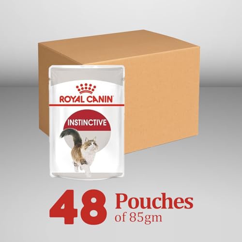 Image of Royal Canin Adult Instinctive Wet Cat Food, Pack of 48 Pieces, Supports Immunity System & Digestion