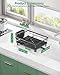 CosyPic Dish Drying Rack for Kitchen Counter, Stainless Steel Drainer Anti Rust, Smart Drainage System Drainboard with Detachable Cutlery Holder, Handwash Dish Helper for Home, Apartment Space Saving