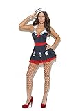 Hotspot Sexy Women's Sailor's Delight Nautical Adult Roleplay Costume, Large, Navy
