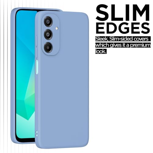 Image of Outlouders Back Cover for Samsung Galaxy A16 5G | Camera Protection | Durable Soft Matte Silicone Bumper Case (Aqua Blue)
