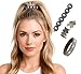 PONY-O XLS Luxe Bundle – Gunmetal Edition | Limited-Run Bendable Hair Tie with Pearl & Diamond Bling Rings (Snake)