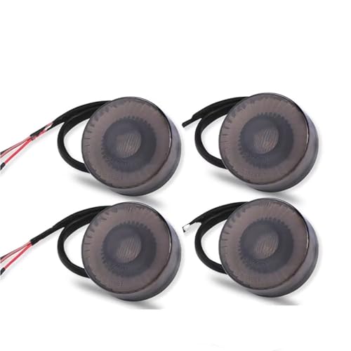 Feu arrière LED rond pour moto et ATV 12V lot de 4 pièces rouge