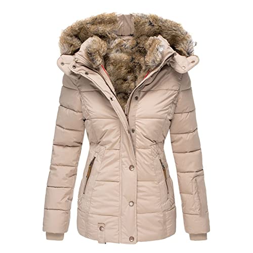 Parkas d'hiver pour femmes manteau chaud doublé polaire veste à capuche
