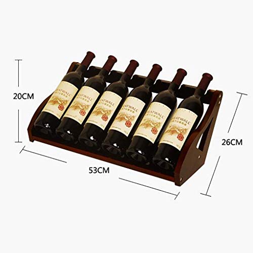 Soporte de vino de madera maciza para 6 botellas miniatura 2