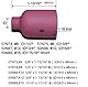 RIVERWELD WIG Aluminiumoxid-Düse Keramikbecher 53N87 19,5 mm #12, 53N88 16,0 mm #10, 57N74 12,5 mm #8, 57N75 9,5 mm #6, 53N89 24,0 mm #15 für SR WP 9 17 18 20 25 26 TIG-Schweißbrenner 10 Stück