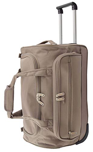 Sac à roulettes léger HL452 en beige moyen pour escapades et week-ends