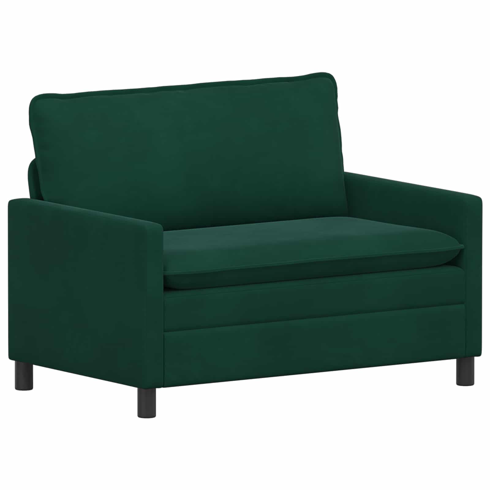 Sofá de 2 plazas terciopelo verde oscuro 126 x 81 x 87,5 cm sofá
