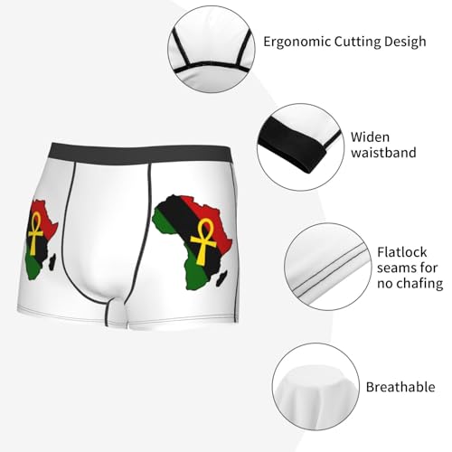 Men'S Novelty Boxer Briefs Ankh African Colored Africa Underwear For Men No Fly4