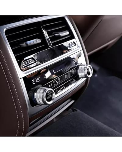 Temperature Adjustment Knob Rear Air Conditioning Knob Ring Climate Control HVAC (Silver)