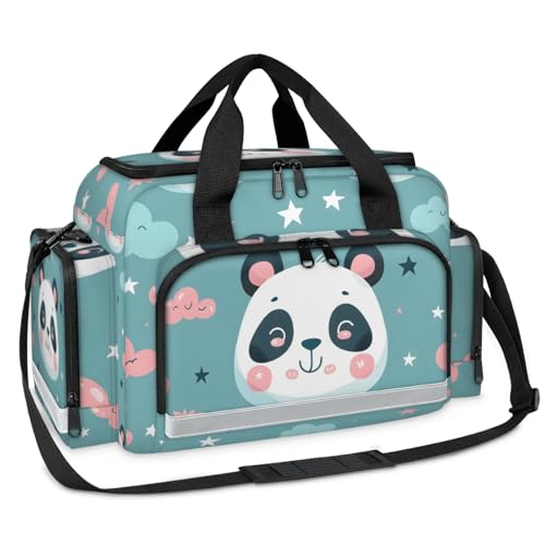 GzLeyigou First Aid Bags Empty, Pandas Emergency Bag Cute Cartoon Panda First Aid Kit Multiple Compartment Kit Carrier On Call Trauma Bag For Paramedics Emergency Medical Supplies Kit