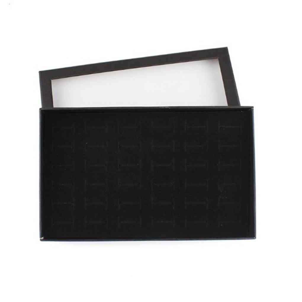 Ogquaton Fenêtre transparente PVC 36 Slots Anneau Plateau Boîte De