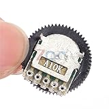 10 potenciómetros de engranaje dúplex A103 10K A10K 16x2mm para radio MP3/MP4 ajuste de volumen interruptor potenciómetros