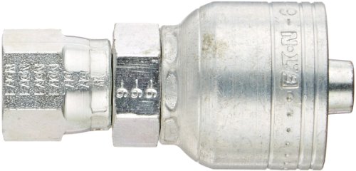 Image of Aeroquip 1AA5FJ6 Carbon Steel Global TTC (Thru the Cover) Crimp Hose Fitting Female JIC Swivel, Straight, 3 /8 inch Hose ID, 1 /2 inch - 20 Thread