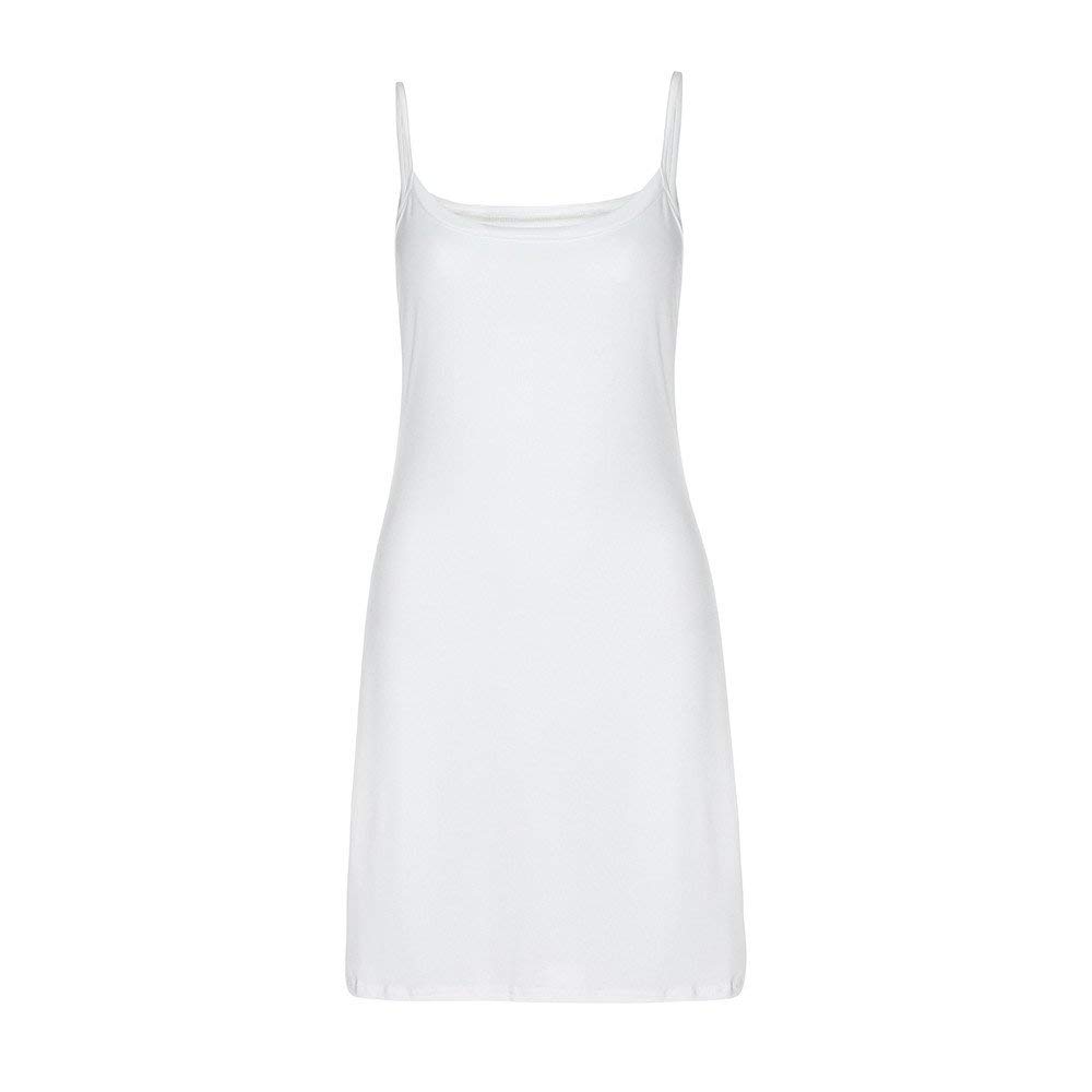 LAPOPNUT Damen Unterkleid Frauen Unterröcke Nachthemd Nachtwäsche Negligé Miederkleid gemütlich Slipdress EU