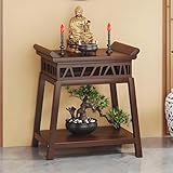 Construction robuste : Fabriquée avec des panneaux renforcés pour plus de stabilité, la table d'autel du sanctuaire personnel peut supporter des objets décoratifs lourds sans vaciller, garantissant durabilité et longue durée de vie.