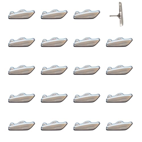 Image of Motor Boat Push Pins - Silver Speedboat Map Pins for Cork Boards, Maps, or Lapel Use - Designed in USA - Set of 20