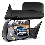SCITOO Towing Mirrors fit for Dodge for Ram High Perfitmance Exterior Mirrors fit 1998-2002 for Ram 1500 for Ram 2500 for Ram 3500 with Power Controlling Heated Manual Flipping up and Telescoping