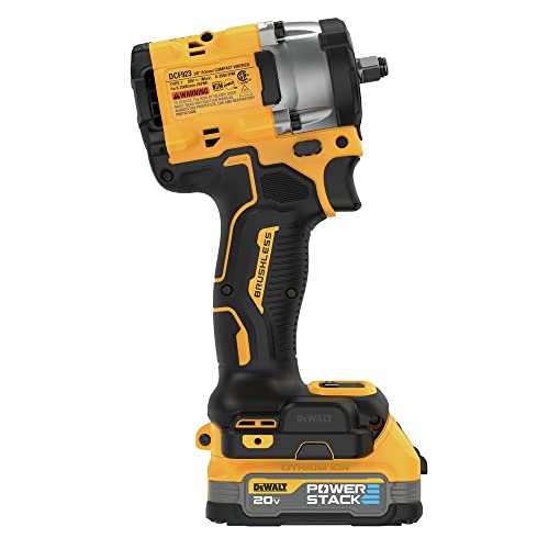 Boulonneuse Dewalt 20V Max 3/8'' avec batterie Powerstack et bague de retenue hog ring - 6