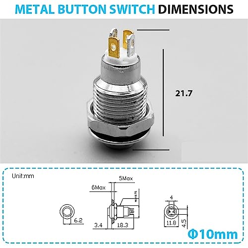 Bouton de commande 10mm jaune pour personnaliser vos projets électroniques auto - 5