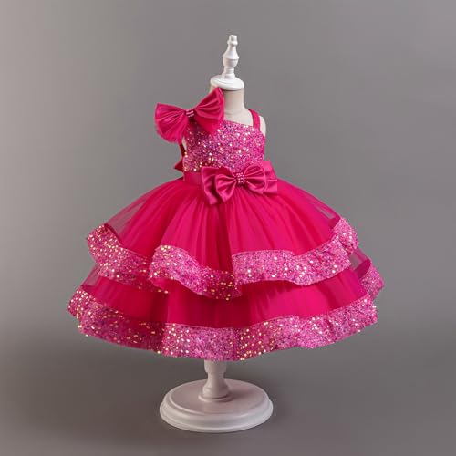 IBTOM CASTLE Girls Birthday Dress Sequin Tiered Tulle Tutu Party Flower Girl Wedding Toddler Pageant Formal Prom Gown2