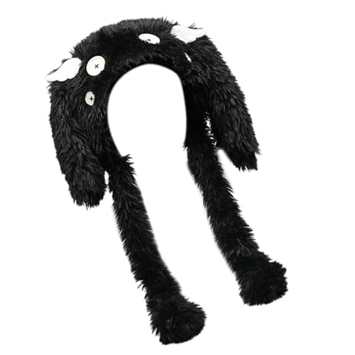 Ubxvamm Furry Cartoon Head with Wing for Outdoor Sports Furry Hat with Ear Oversized Headgear Hat for Winter