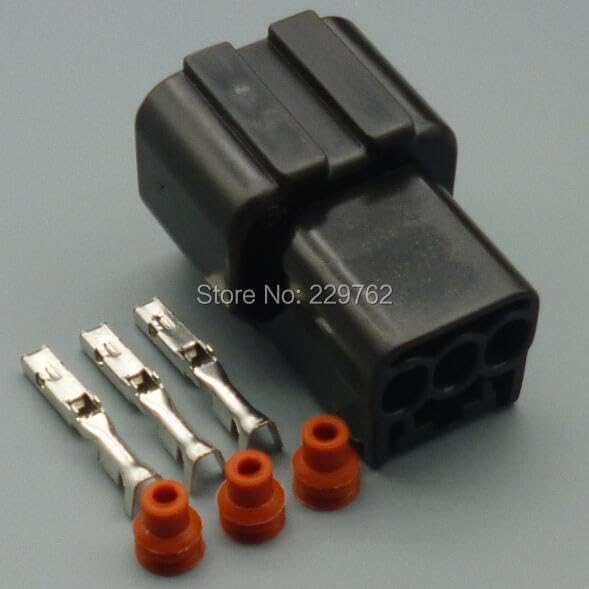 Yierxjwshx 4/10/50/100sets 3 Pin Way 1.5MM Car Waterproof Electrical Connector Plug Auto Wire Connector - (Color Name: 10sets)