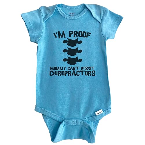 I'm Proof Mommy Can't Resist Chiropractors Funny Chiropractic Baby Bodysuit (100% Cotton)
