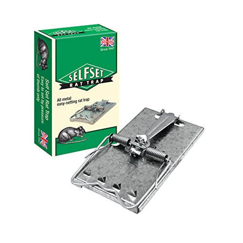 The Big Cheese Selfset Rat Trap Kills Rats Galvanised Metal Strong, Quick Snap and Hold