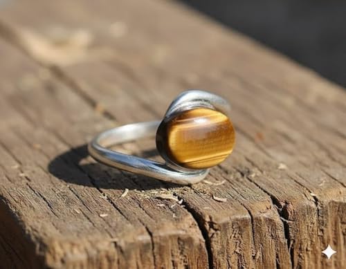 Image of 55Carat Choose Your Color Natural Gemstone Silver Statement Rings for Gift Corssover Style Size 5 to 12