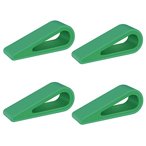MOSISO 4 Paquete Laptop Soportes, Portátil Ligero Antideslizante de Escritorio Silicona Soporte Pie de Plataforma Plana Duradera Diseño Compacto Hueco Elevación para Portátile,Teclado,Tableta,Verde