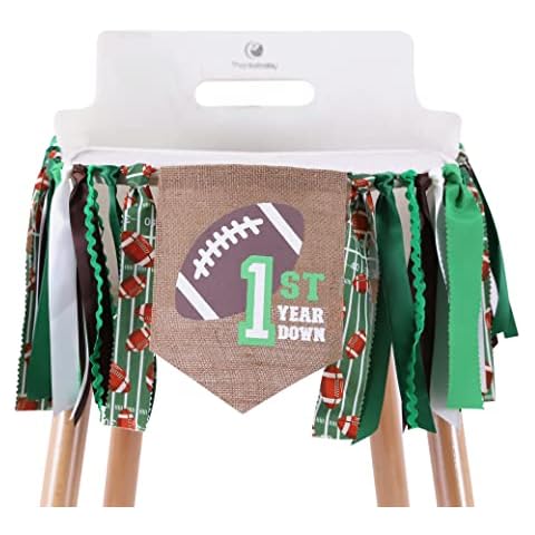 Football 1st High Chair Banner,Football 1st/first Birthday Party Decorations,first Year Down Themed Football 1st Birthday Party Decorations,photo Prop Football Party Decor Cover
