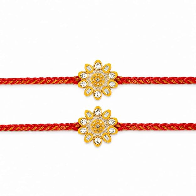 Ethnic Designer Floral Stone Rakhi for Brother with Roli Chawal & Greeting Card | Traditional Raksha Bandhan Thread for Bhai, Brother & Bhaiya | Premium Festival Rakhi Gift-image-44