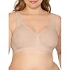 Fruit of the Loom womens Plus Size Wireless Cotton Full Coverage Bra, Sand, 42C US