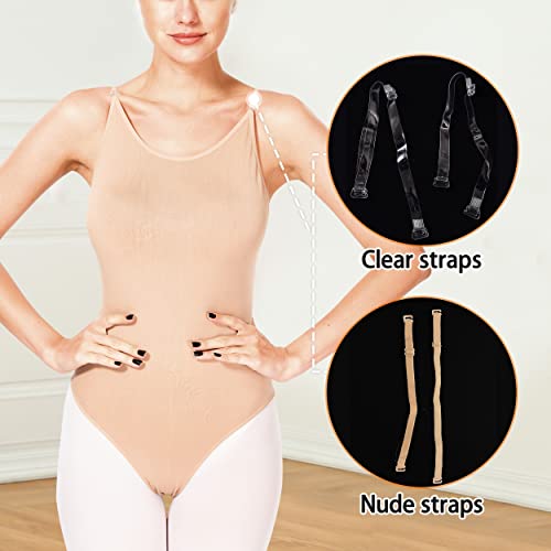 Image of WYHDY Women and Girls Camisole Undergarment Leotard Ballet Briefs Seamless Underwear Dance Wear