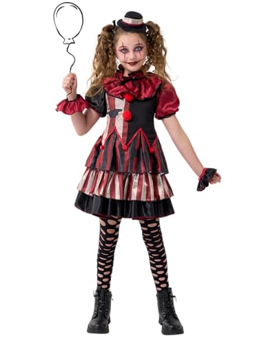 Disfraz de payaso terrorífico para niñas talla L miniatura 1